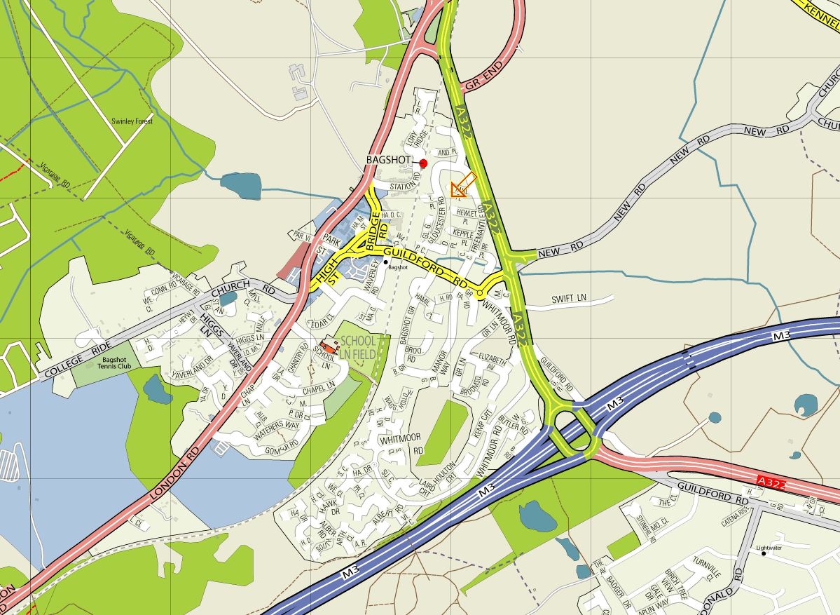 Bagshot map