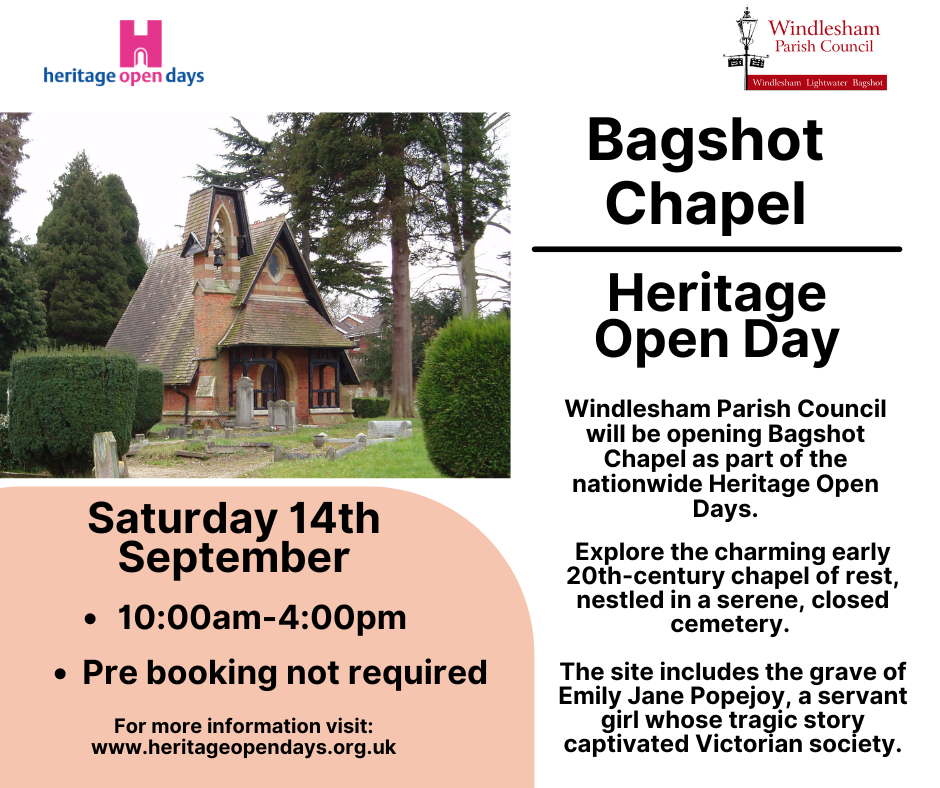 Heritage Open Day at Bagshot Chapel this September!