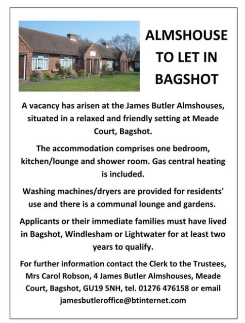 Vacancy at James Butler Almshouses