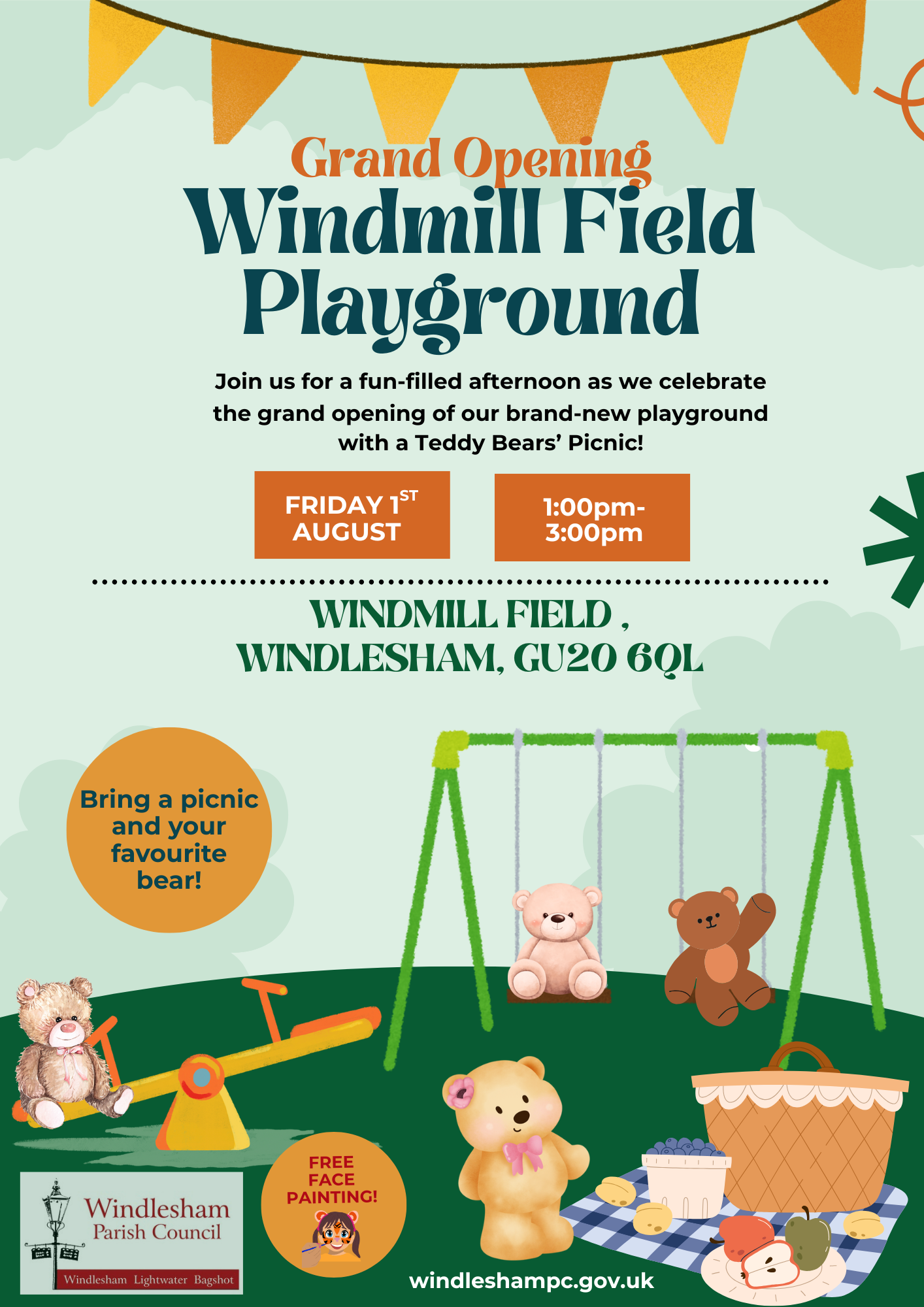 Grand Opening of the New Playground at Windmill Field! 
