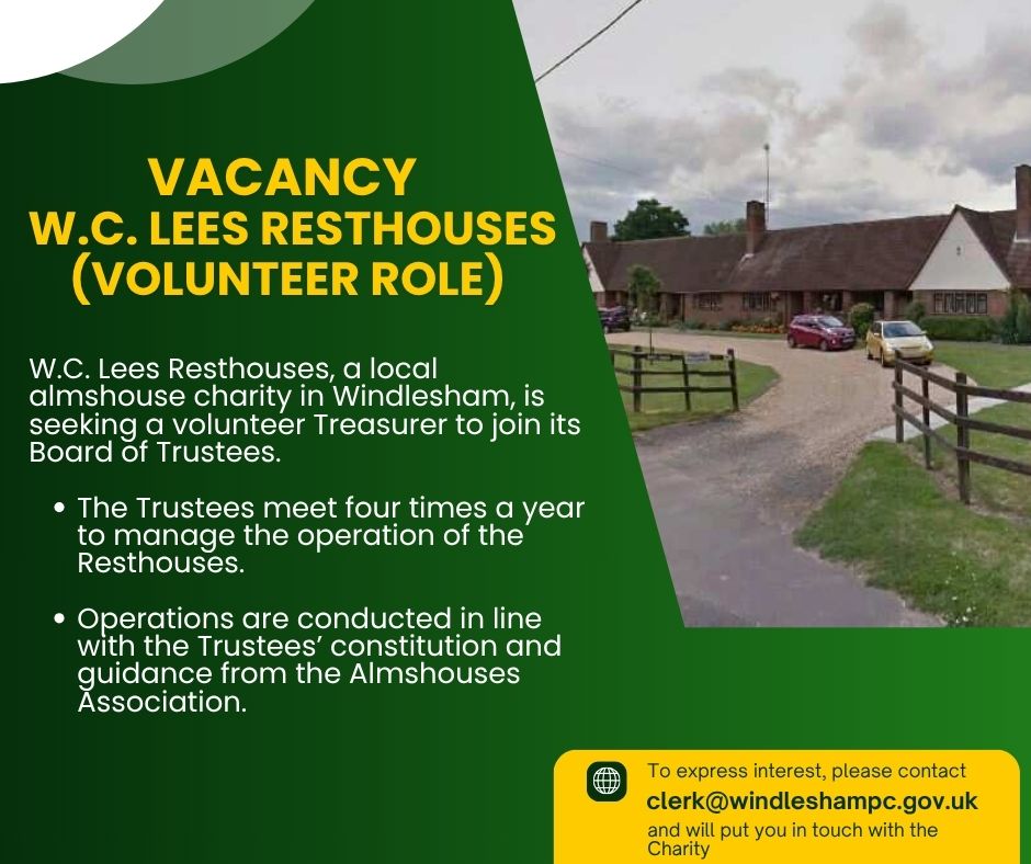 Trustee Vacancy – W.C. Lees Resthouses (Volunteer Role)