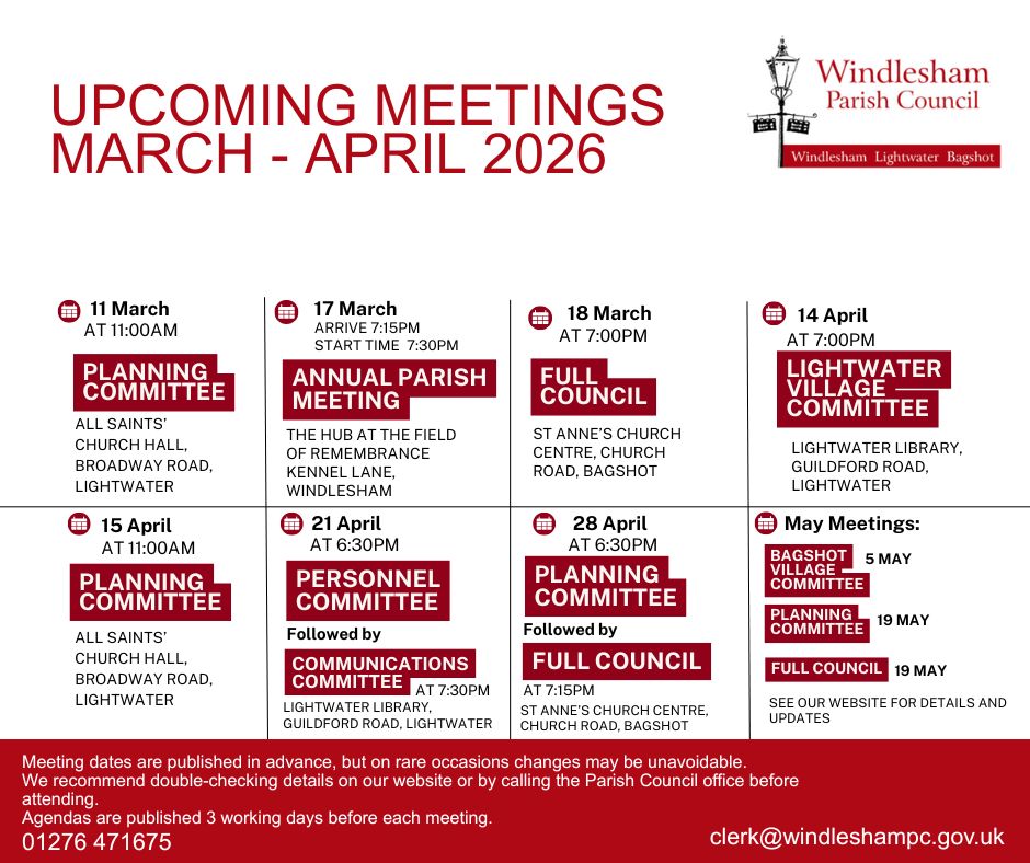 March and April meeting dates