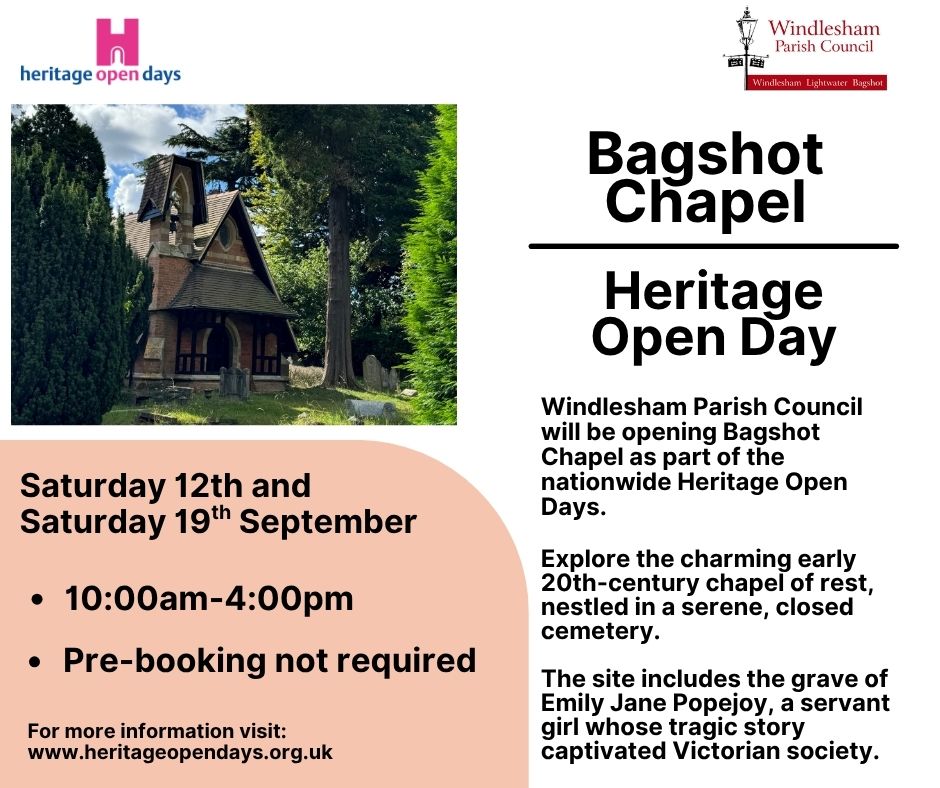 Save the date! Bagshot Chapel to Open for Heritage Open Days